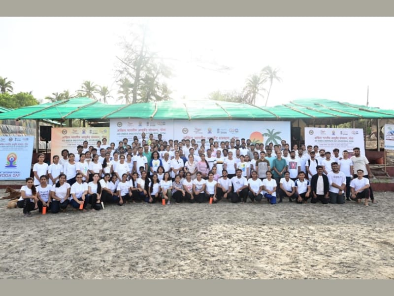 AIIA Goa conducts Seashore Yoga at Arambol beach - Healthcare Radius