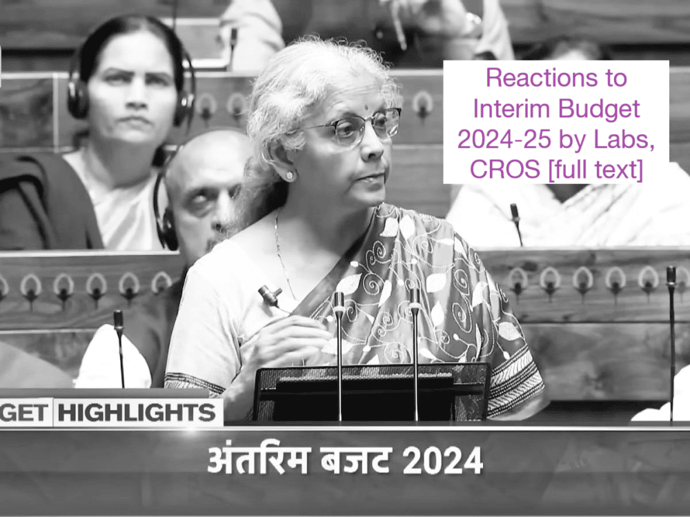 Interim Budget 202425 reactions by India's diagnostic labs, CROs [full